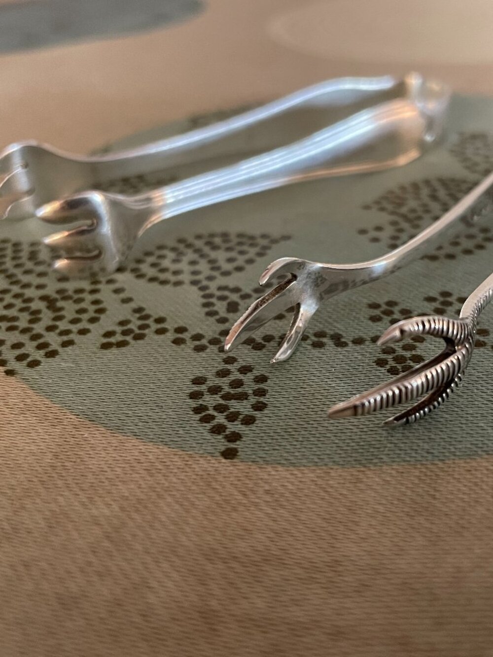 PAIR OF STERLING SILVER TONGS